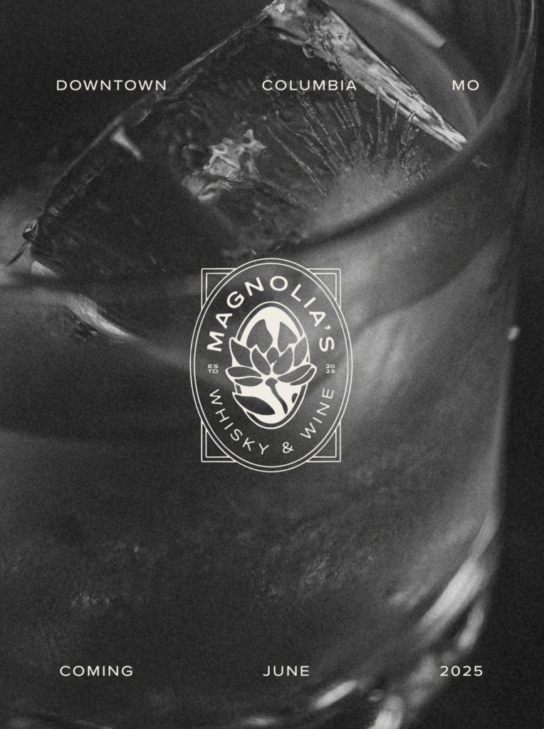 Graphic Design & Brand Photography for Magnolia's Whisky & Wine Bar